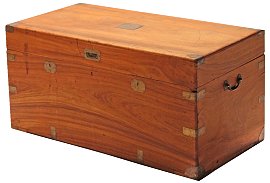A camphorwood brassmounted storage chest of large size