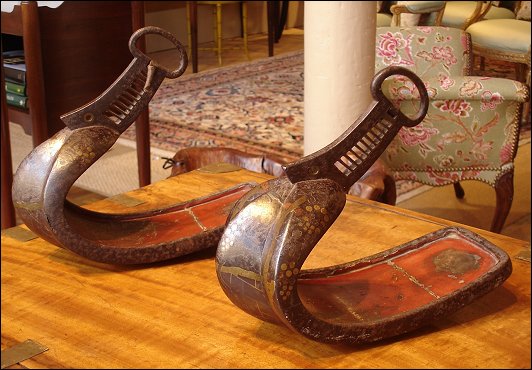 pair of Japanese abumi, or stirrups