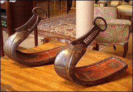 pair of Japanese abumi, or stirrups